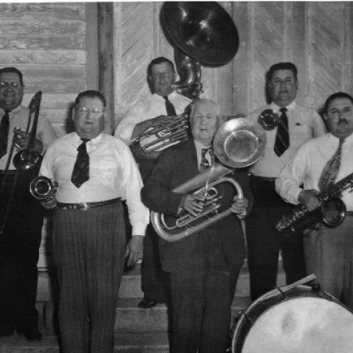 Both the Joe Patek Orchestra (above) and The Vrazel Polka Band (below) recorded versions of the old folk song known as the 'Orphan Waltz.'