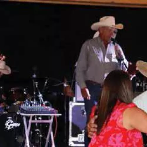 Rocky King and his band had the floor a swinging to his great music at Blase's Hall on July 13.