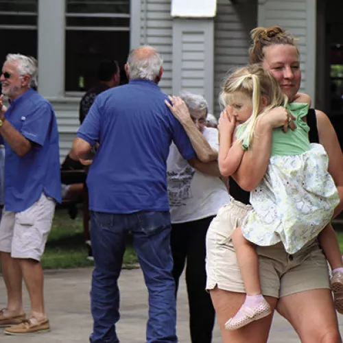 A scene from the dance floor at the Ammannsville Picnic on Fathers Day, June 15.