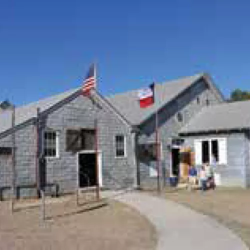 Scenes from the outside (above) and the inside (below) of historic Anhalt Hall, located about 28 miles west of New Braunfels.