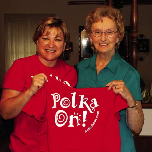 Marie Tupa (right), former owner of the Texas Polka News, passed away in September at age 95. She is pictured here with Theresa Cernoch Parker, who purchased the paper from Tupa in 2014.