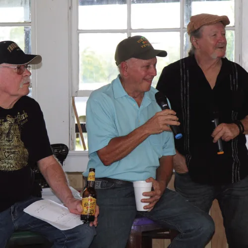 Don Drachenberg, Dennis Stryk, and Gary E. McKee were among the speakers at the New Bielau Reunion.