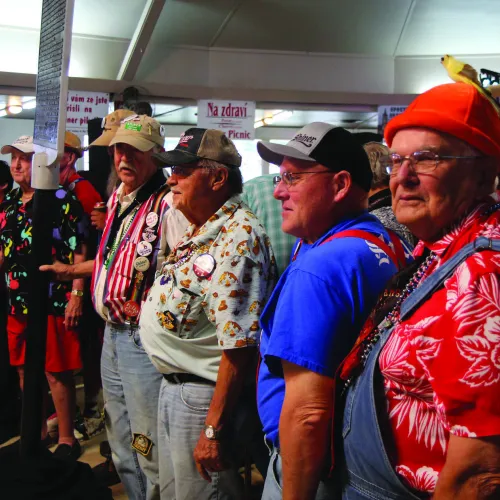 A historical marker was unveiled at the Shiner Picnic on May 24 honoring the Shiner Hobo Band for their 100-plus years of bringing happiness to the area with the great fun and music.